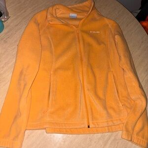 Columbia Vibrant Orange Zip-Up Fleece